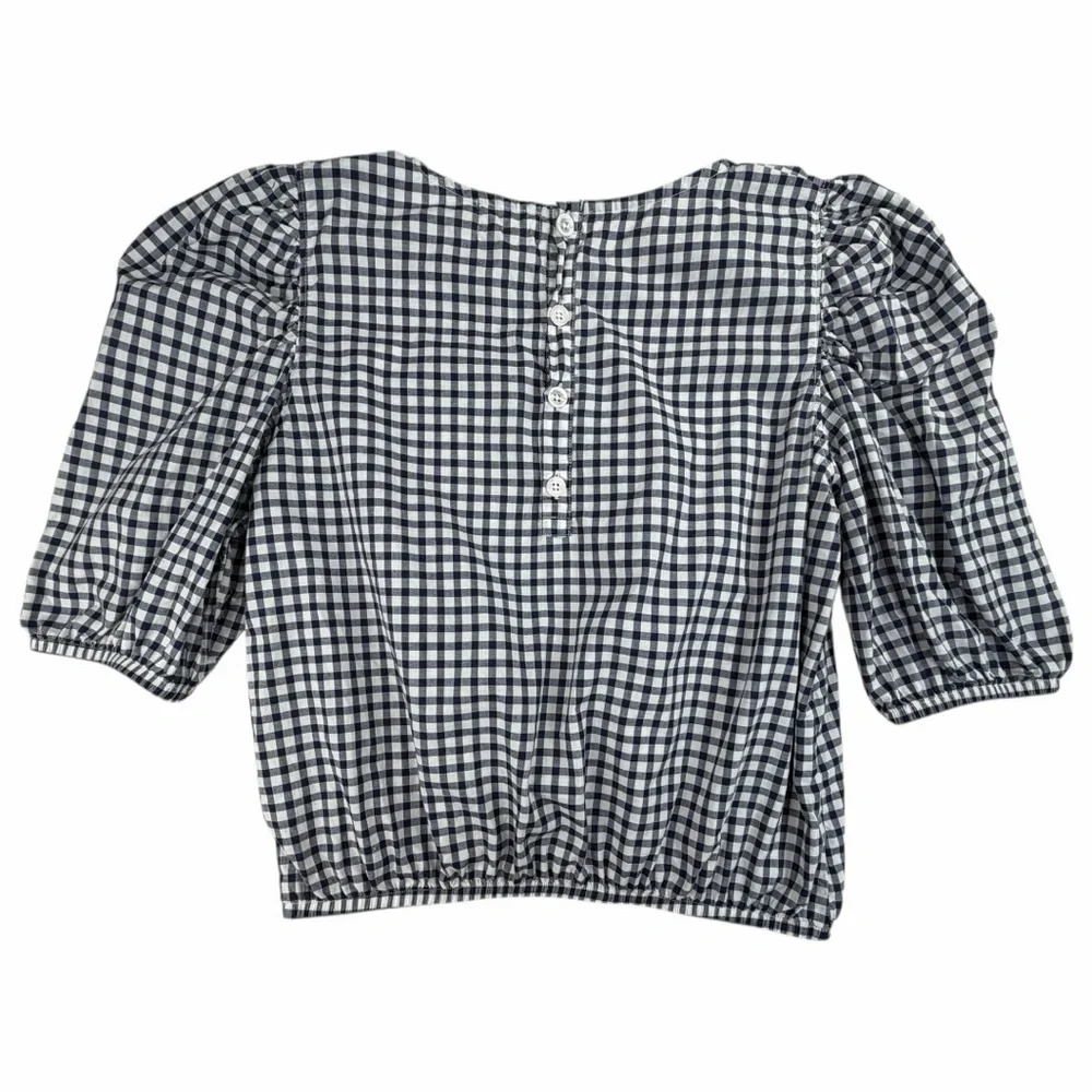 Nation LTD Women’s -Heidi Girly Elastic Crop In Blue & White Gingham Size Small - Picture 7 of 8